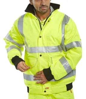 Beeswift Hi Vis Waterproof Super Bomber Jacket Vi Viz Class 3 En471 - Bd75