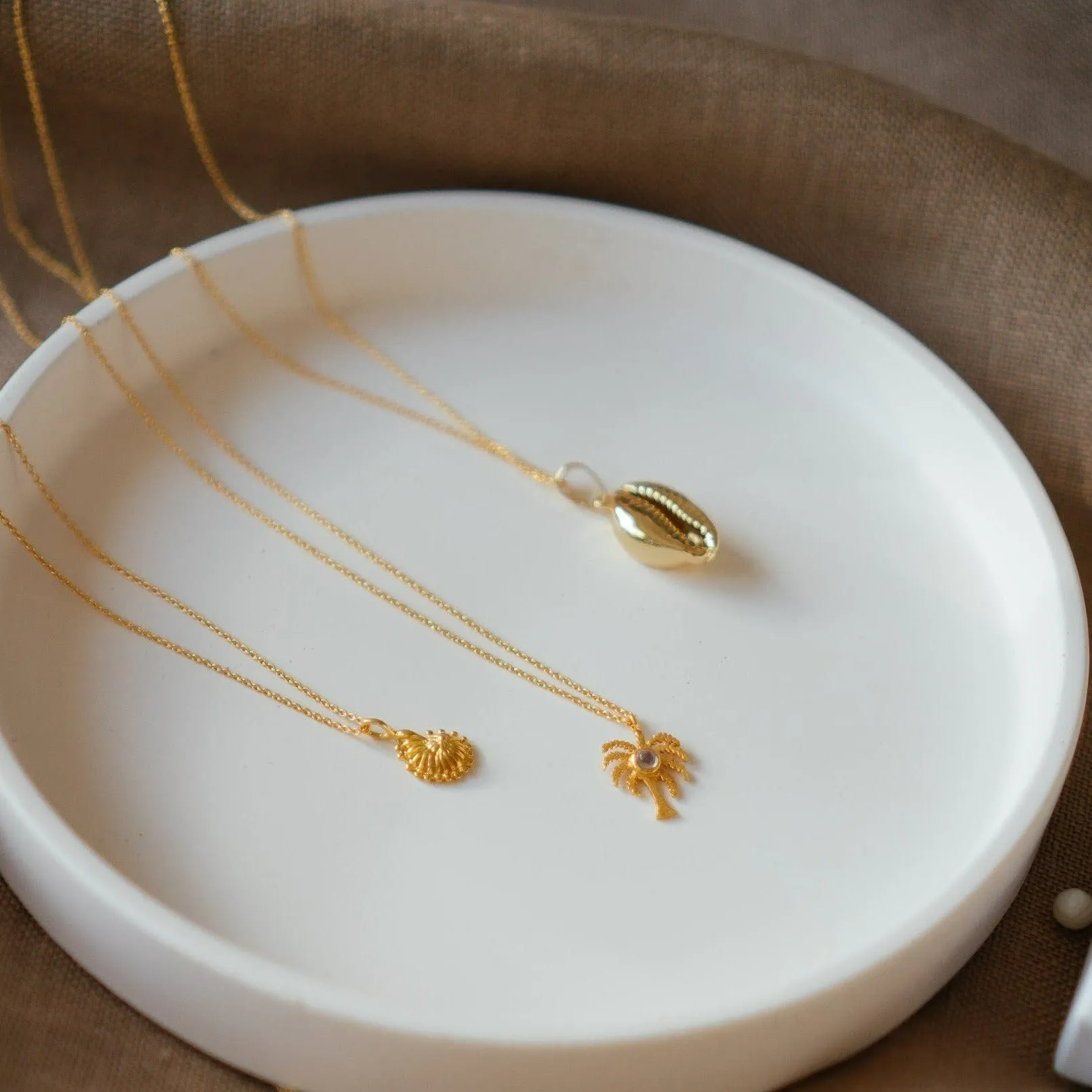 Gold Shell Pendant Necklace - Cowrie | By Lunar James