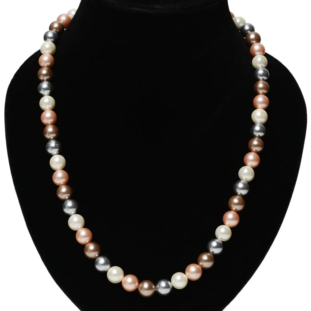 Imeora Multicolor 10mm Shell Pearl Necklace