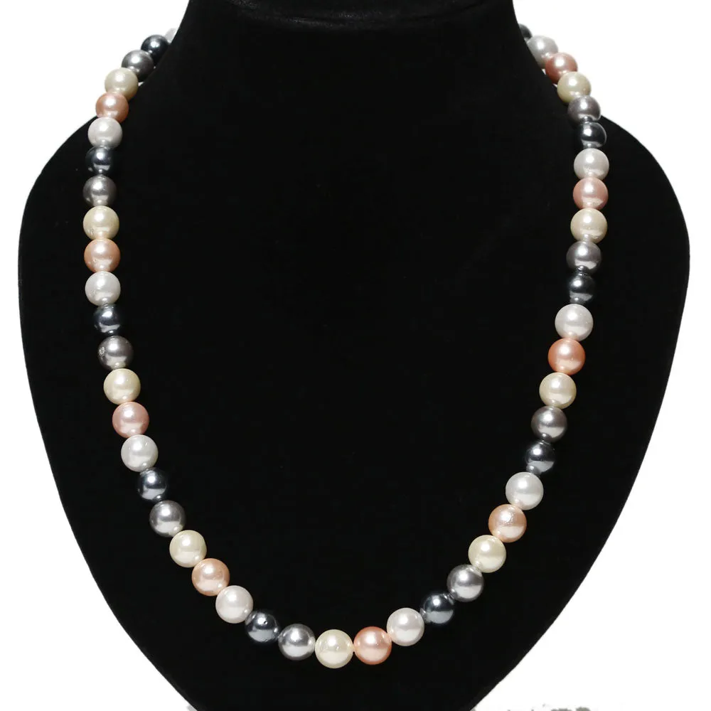 Imeora Multicolor 10mm Shell Pearl Necklace