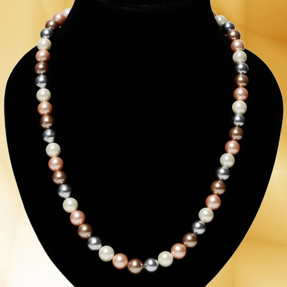 Imeora Multicolor 10mm Shell Pearl Necklace