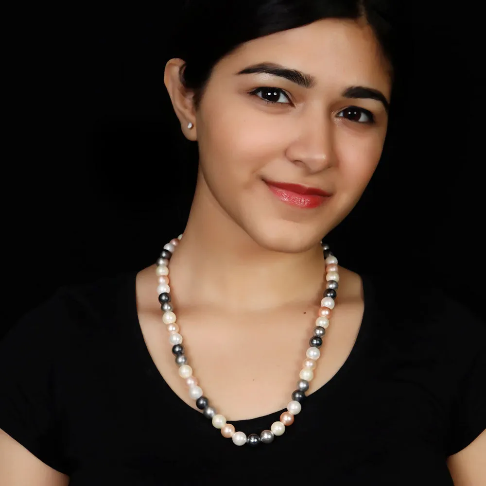 Imeora Multicolor 10mm Shell Pearl Necklace